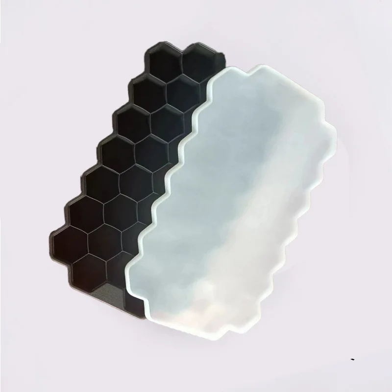 Ice Cube Maker Silicones Ice Mould Honeycomb Ice Cube Tray Magnum Silicone Mold Forms Food Grade Mold for Whiskey Cocktail: Red