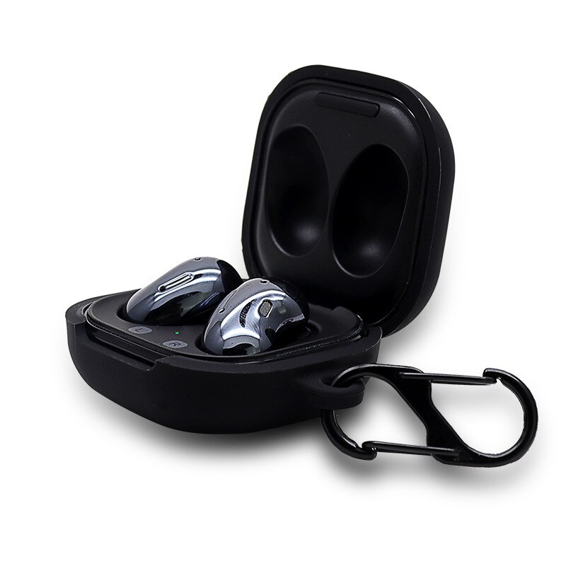 Silicone Cover For Samsung Galaxy Buds Live Case Charging Sleeve Wireless Headphone Earphone Protective Skin: black