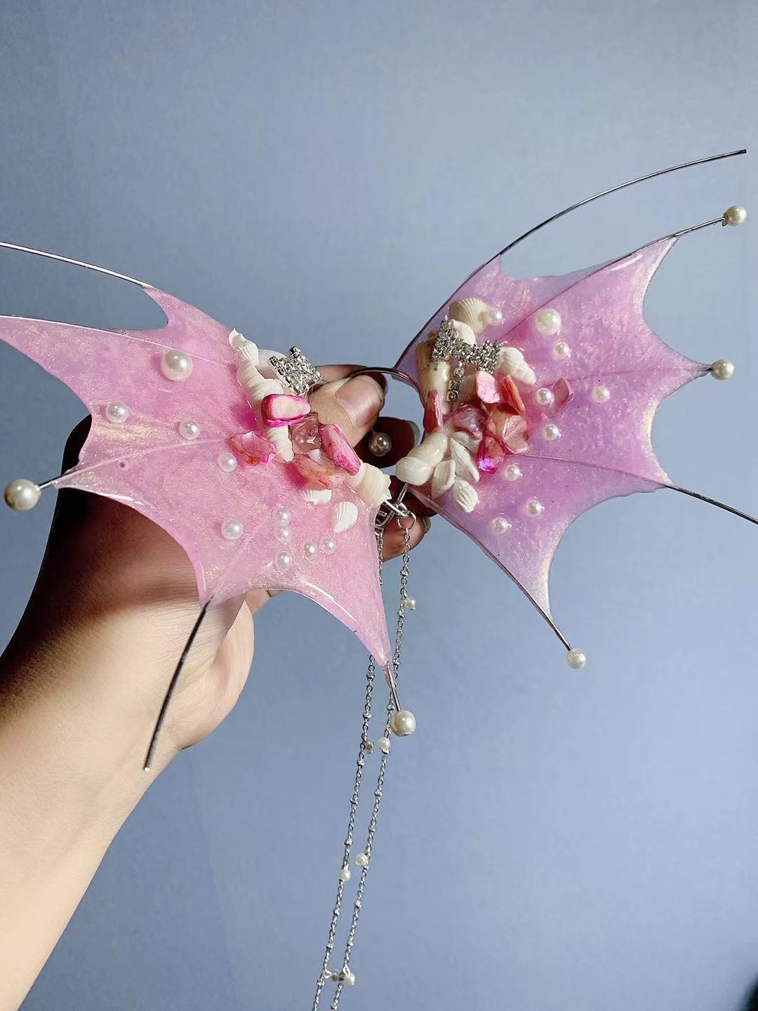 Beautiful Mermaid Elf Fairy Cosplay Ear Halloween Party Dress Up Forest Spirit Fish Cosplay Props Festival Headdress: Yellow
