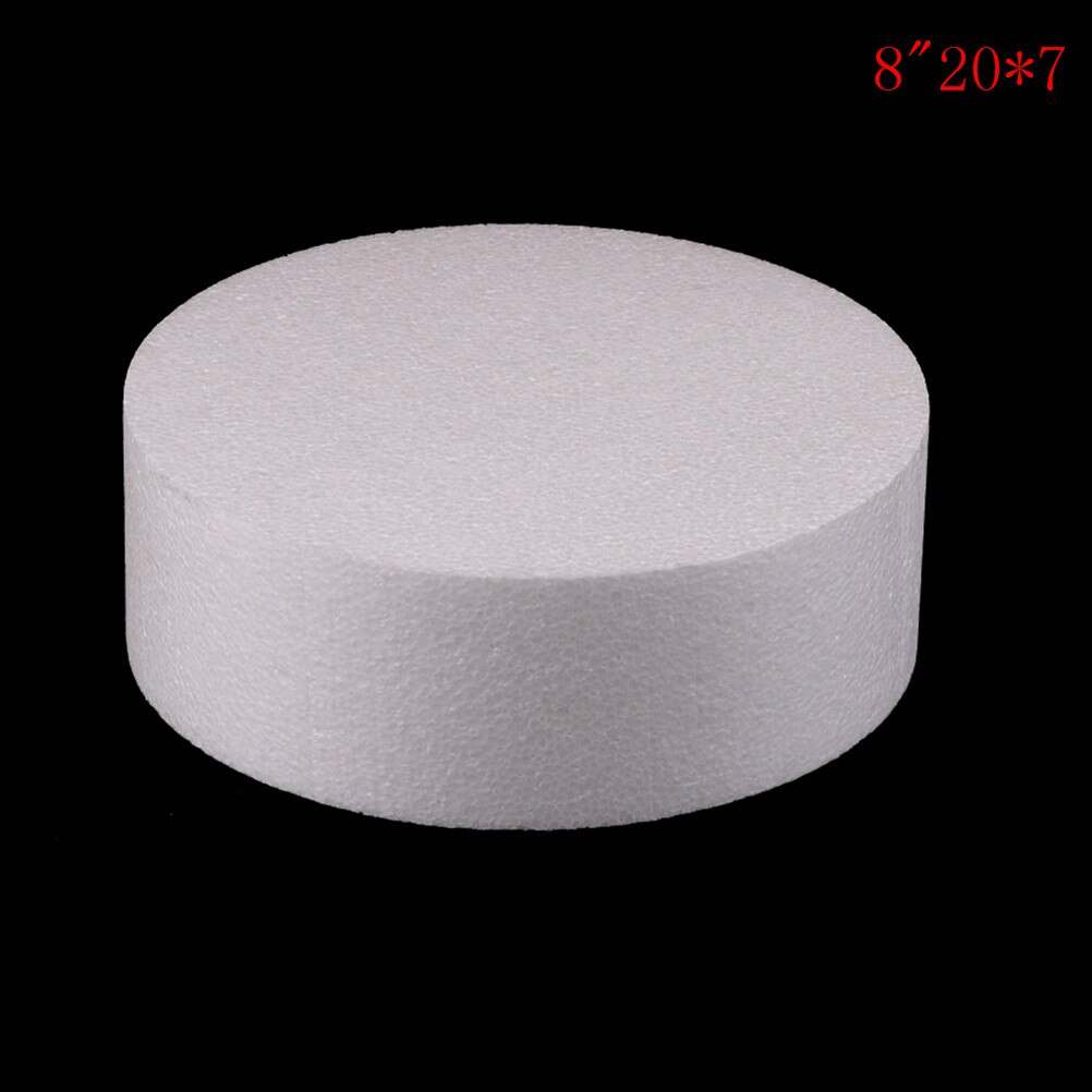 4/6/8/10 tommer rund styrofoam skum kage dummy sugarcraft blomst indretning patrice model: 20 x 7cm