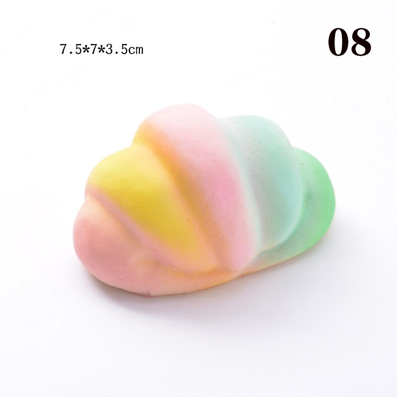 Torta Squishy colorato Hanamaki Squishies Pane Giocattolo Giocattolo di Compressione Squishi Giocattolo Squishie Lento Aumento Lo Stress Relief Giocattoli Per I Bambini