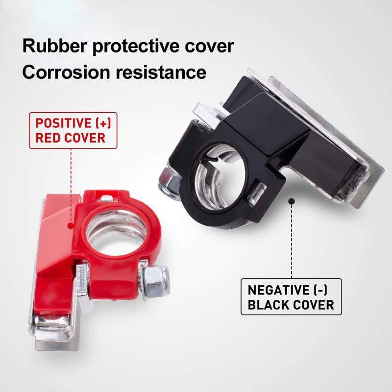 1Pair Automotive Car Top Post Battery Terminals Wire Cable Clamp Terminal Connectors 12V 24V Car accessories Fuse