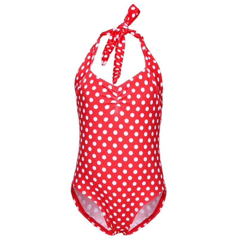 Mooie Dot zwempakken voor meisjes een stuk Badpak childrens badmode kind badpakken meisje zwemkleding 3-8 leeftijd