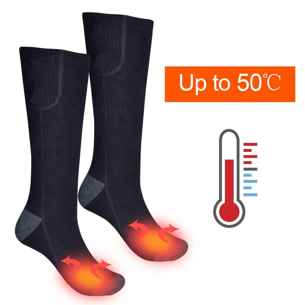 Chaussettes de Ski chauffantes électriques, avec 3 Modes de chauffage, chaussettes thermiques et bas pour l'équitation et le Ski en hiver, chauffage Rechargeable