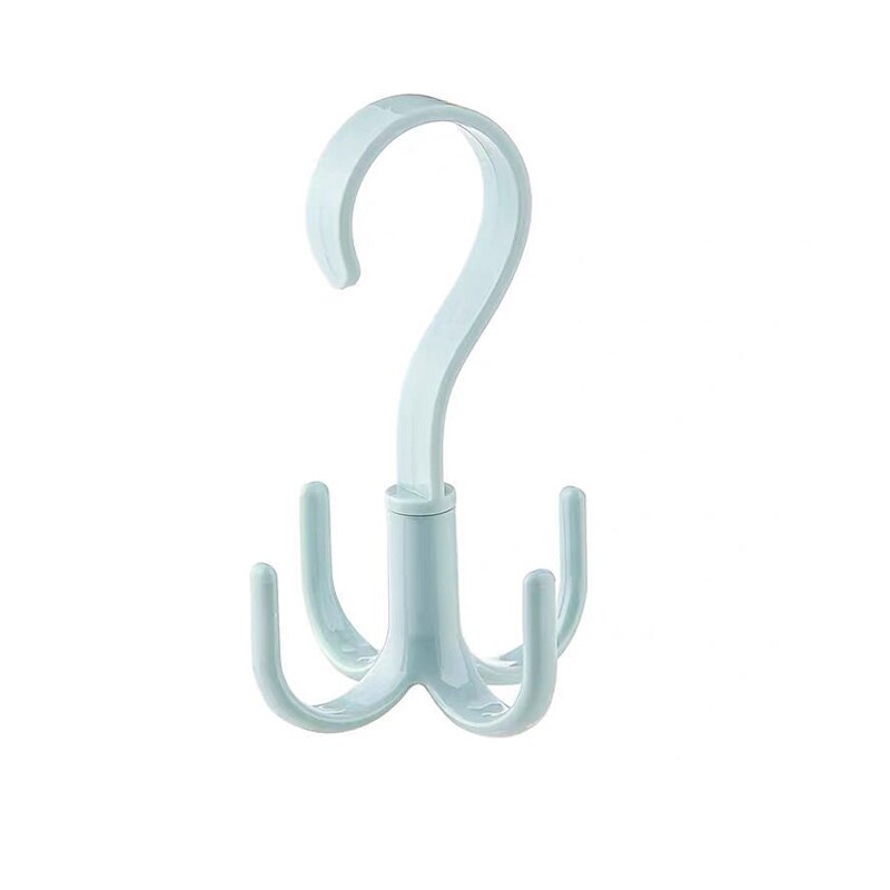 Space Saving Rotated Hanger Hooks Wardrobe Clothes Rack Hanger Organizer Bag Hanger Shoes Belt Scarf Hanging Rack Closet Hanger: Blue