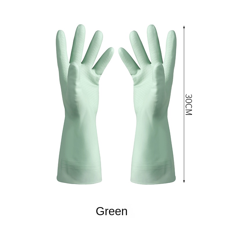 Keuken Afwashandschoenen Verdikte Duurzame Waterdichte Reiniging Huishoudelijk Werk Dames Wasserij Latex Rubberen Handschoenen # 3342: L / Blauw