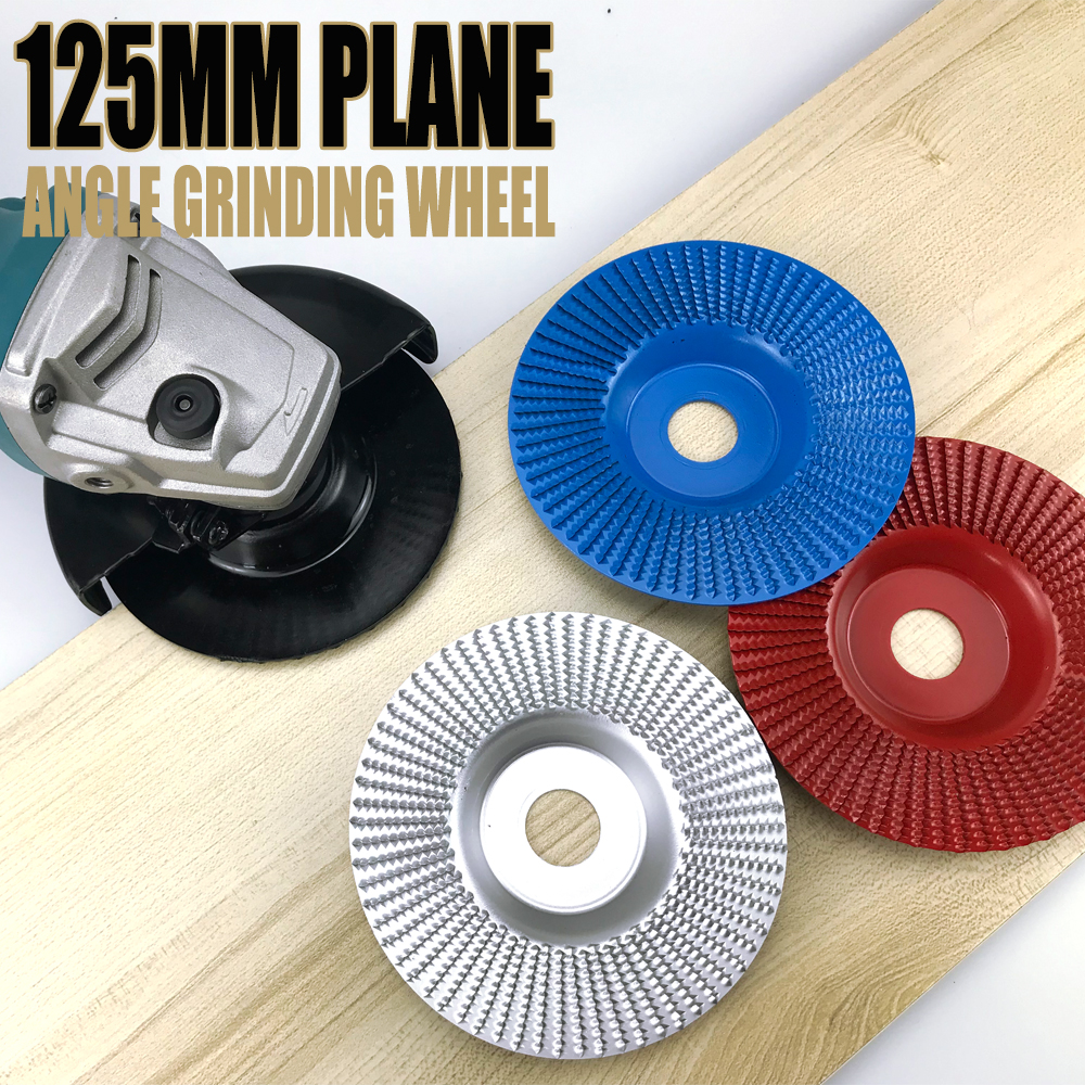 Muela de ángulo biselado plano de 125mm, rueda de pulido de madera, herramienta de lijado para tallado de madera, herramientas de disco abrasivo para amoladora angular