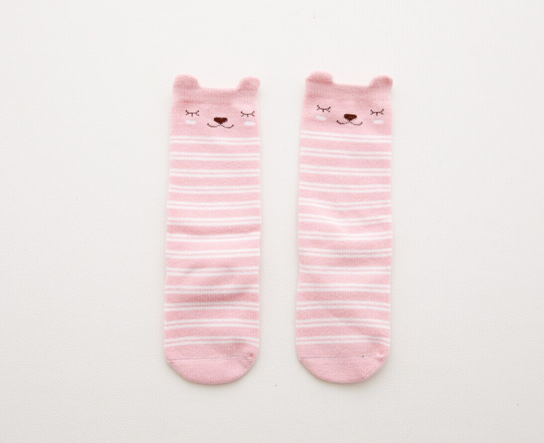 Kleinkind Baby Mädchen Kurze Socken Niedlichen Karikatur Ebene Socken Weiche Baumwolle Kniehohe Baby Junge Mädchen Socke Blumen- freundlicher Socken: verrotten / 2T zu 4T