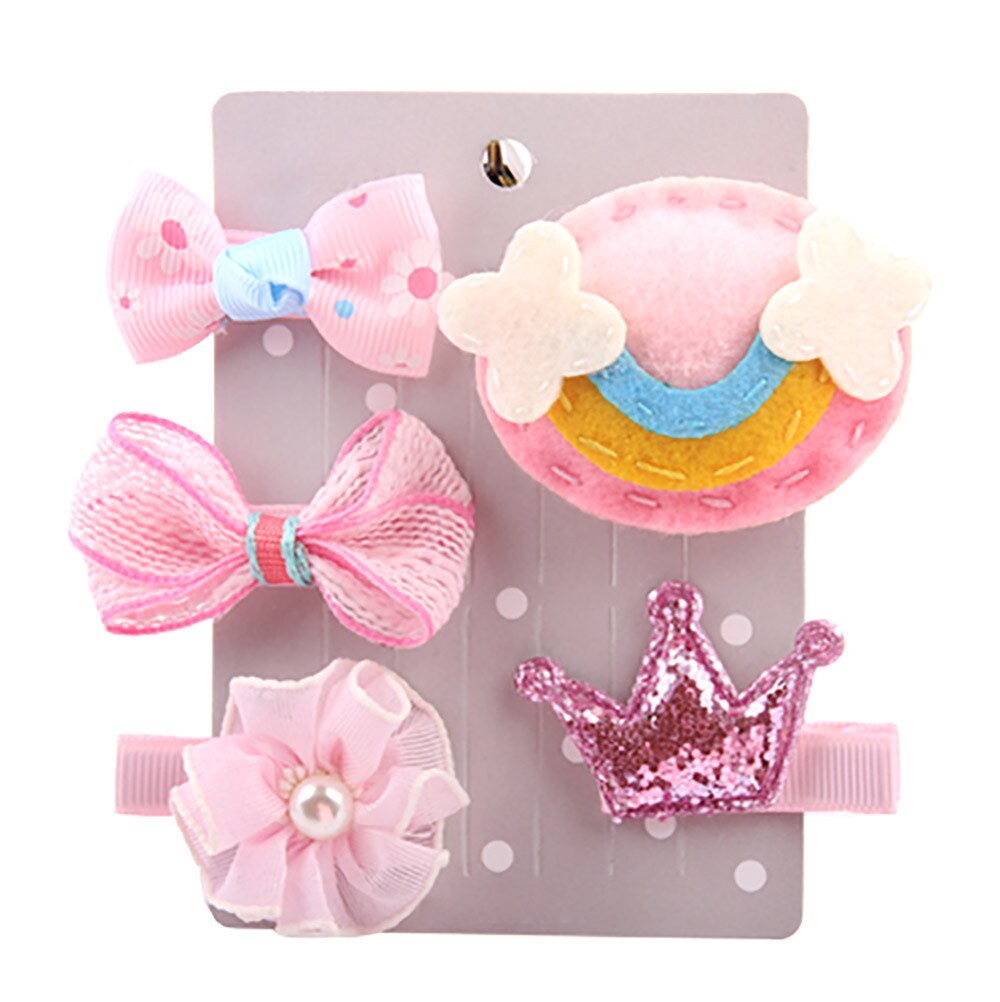 5 Pcs Baby Meisje Cartoon dierlijke motieven Haar Boog Kinderen Haarspelden Haar Clip Voor Kinderen Haar Accessoires Retal Haar clip Vrouwen