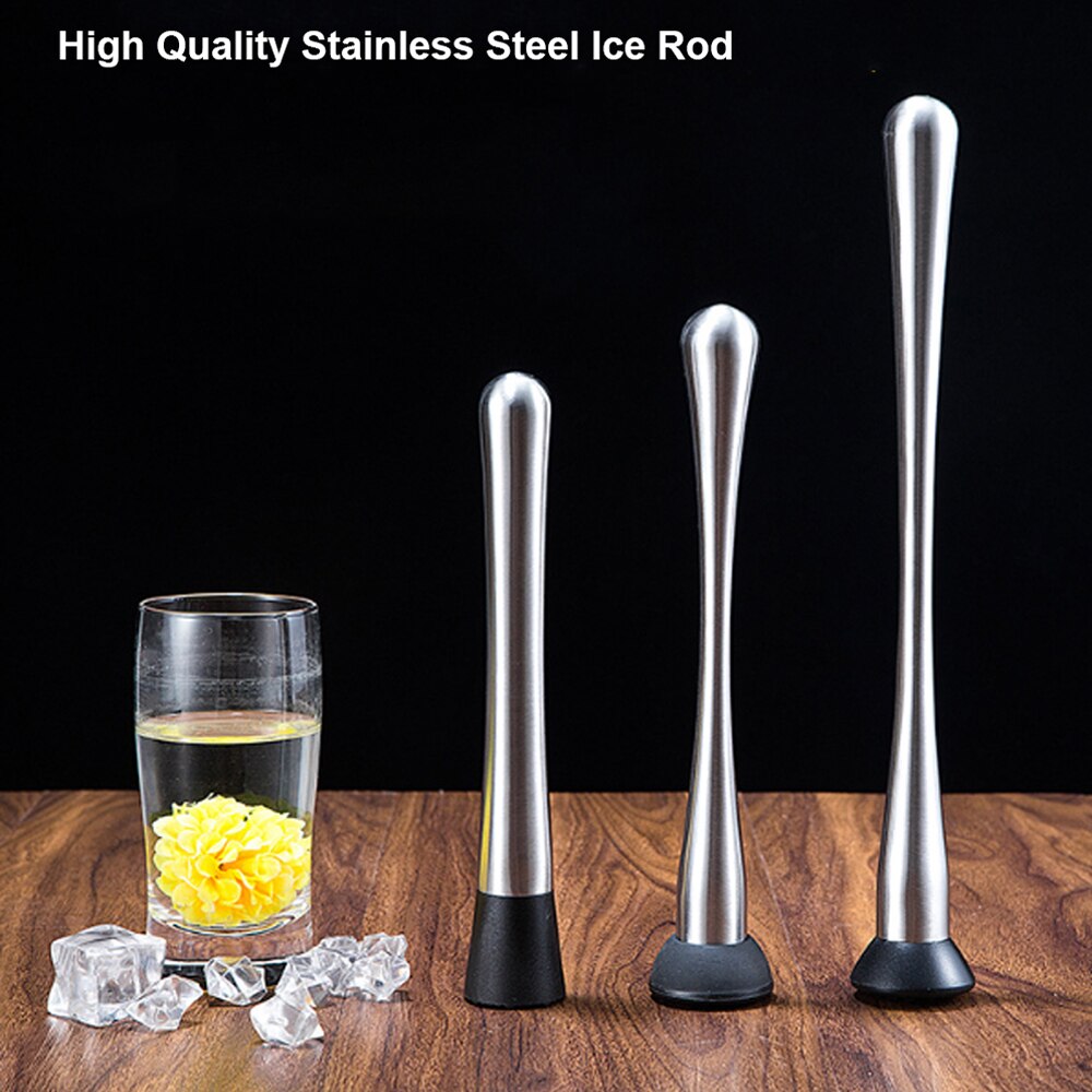 Stainless Steel Wine Mixing Stick Cocktail Muddler Shaker With Crushing Hammer DIY Drink Fruit Muddler Crushed Ice Barware Tool