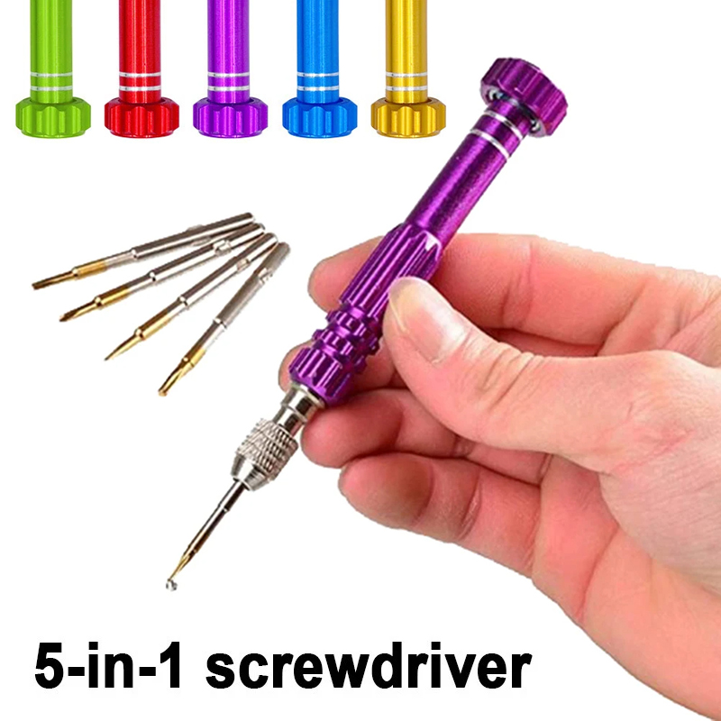 5 in 1 Screwdriver Repair Tools Kit for iPhone Ios Android Mobile Phone Open Tool Disassemble Magnetic Torx Cross Pentalobe Head
