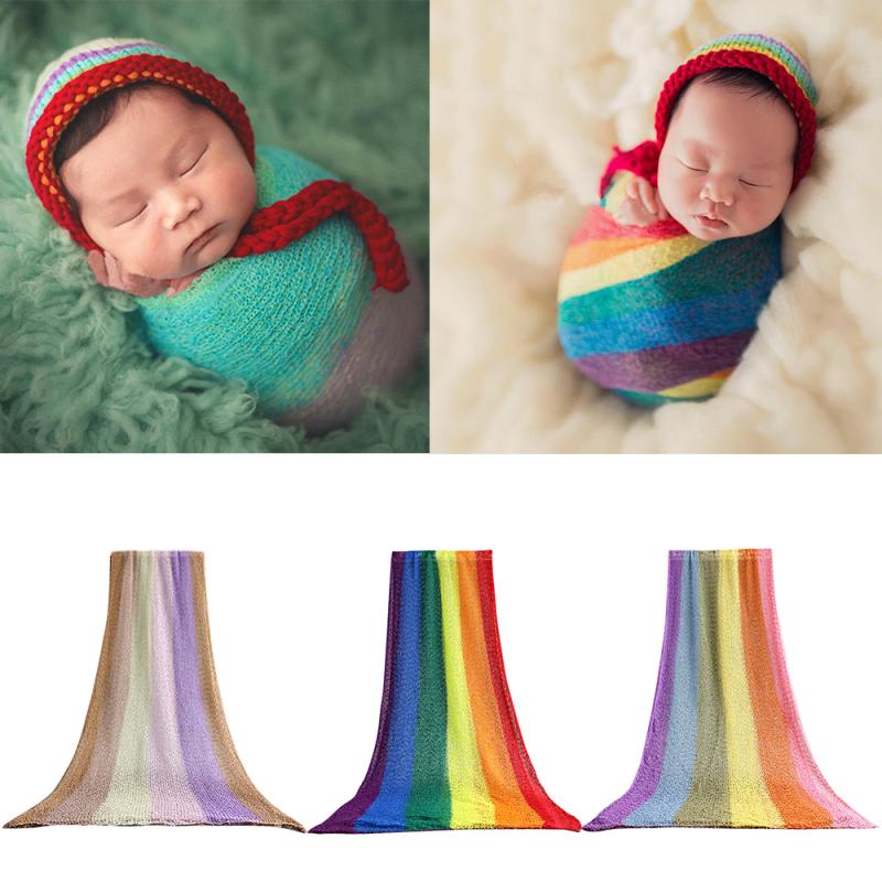 Manta infantil de algodón suave para bebé, accesorios de fotografía, Multicolor