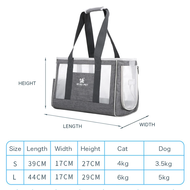 Cat Carrier Bag Breathable Transporter Pet Bag Portable Puppy Single Shoulder Bags Travel Carrier for Cat Dog Pets Handbag