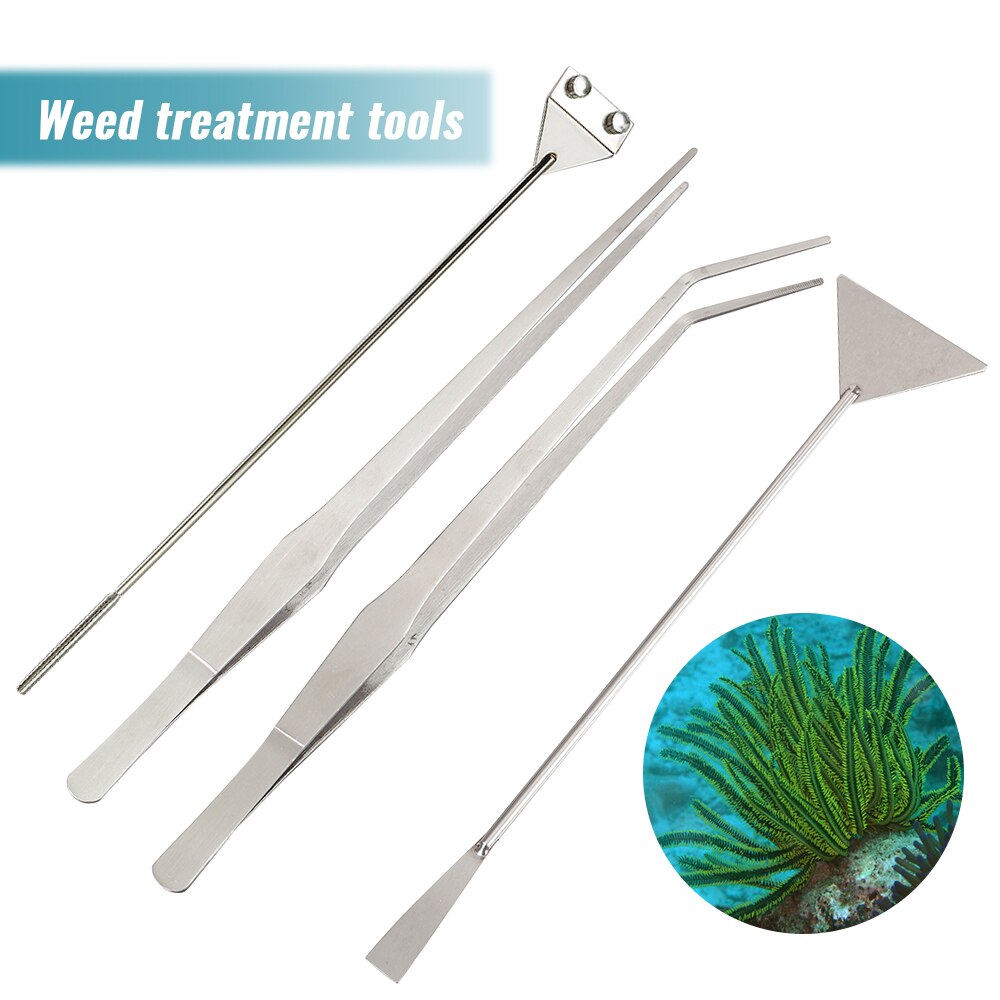 Aquariumgereedschapset planten pincet en schaar gras roestvrij staal schoonmaakgereedschap planten aquarium accessoires
