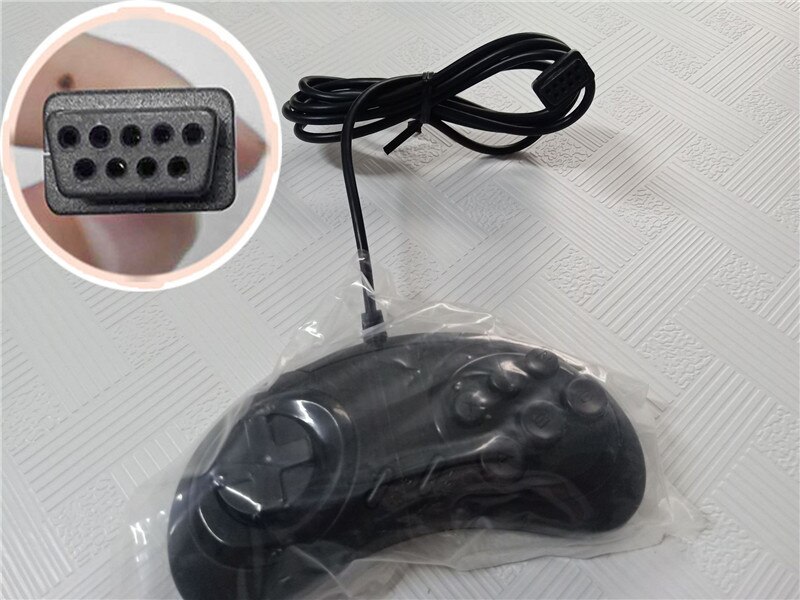 Various Models Joysticks Retro Game Console Accessories 7-hole 9-hole Micro-USB Mini-USB Adapter Controller Gamepad Joystick: 9-HOLE-Black