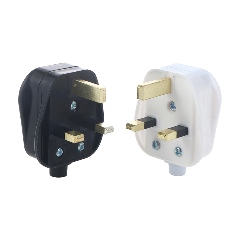 England Removable Power Plug Type G White Black 3 Pin UK Mains Plug 13A Appliance Assembly Power Cord Fuse Wiring Connector