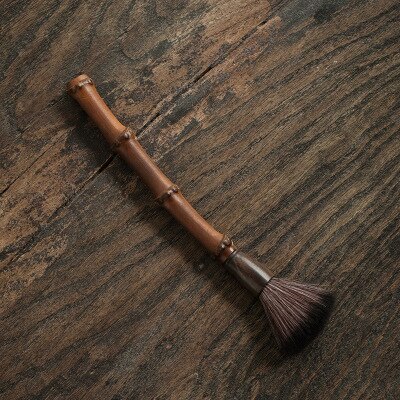 Bambus wurzel Tee pinsel Tee stift Tee besen kehren werkzeuge Kein haarausfall ziege Horn reinigung pinsel Kung Fu Tee zeremonie zubehör: B