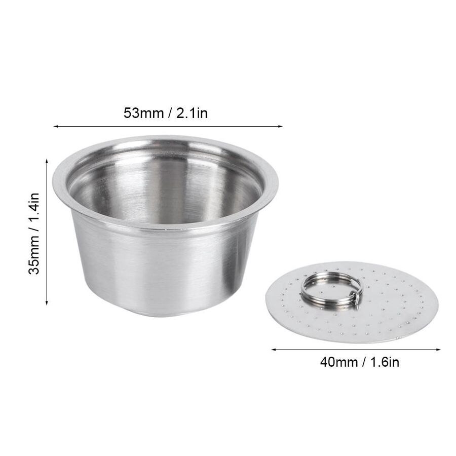 Stainless Steel Reusable Refillable Coffee Capsule Cup Fit for Dolce Gusto Coffee Maker Reusable Coffee Capsule Filter Cup Pod