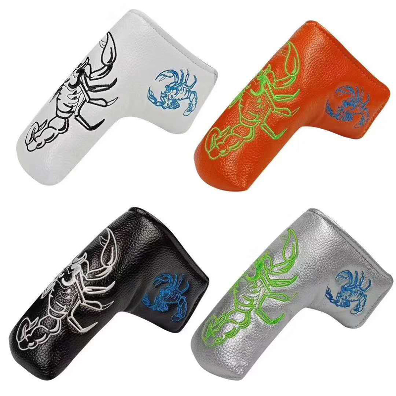 1 Pcs Pu Golf Headcover Putter Cover Blade Golf Head Cover Voor Golf Club Activiteit Groen Klavertje Vier Accessoires gratis Shippin