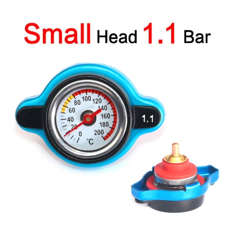 Radiator Cap with Temperature Gauge 0.9 Bar/ 1.1 Bar/1.3 Bar Universal Radiator Cap for Car Motorcycle High Pressure: 3