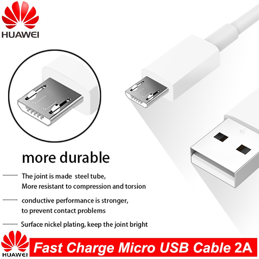 HUAWEI Original schnell aufladen Mikro USB Kabel Unterstützung 2A Reisen aufladen Pro Huawei P7 P8 P9 P10 Lite Kamerad 7 8 10 Lite Honor 8X 8C