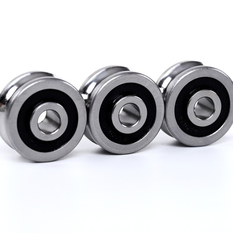 10pcs SG35 2RS U Groove pulley ball bearings 12x42x19 mm Track guide roller bearing SG12RS ( double row balls) ABEC-5