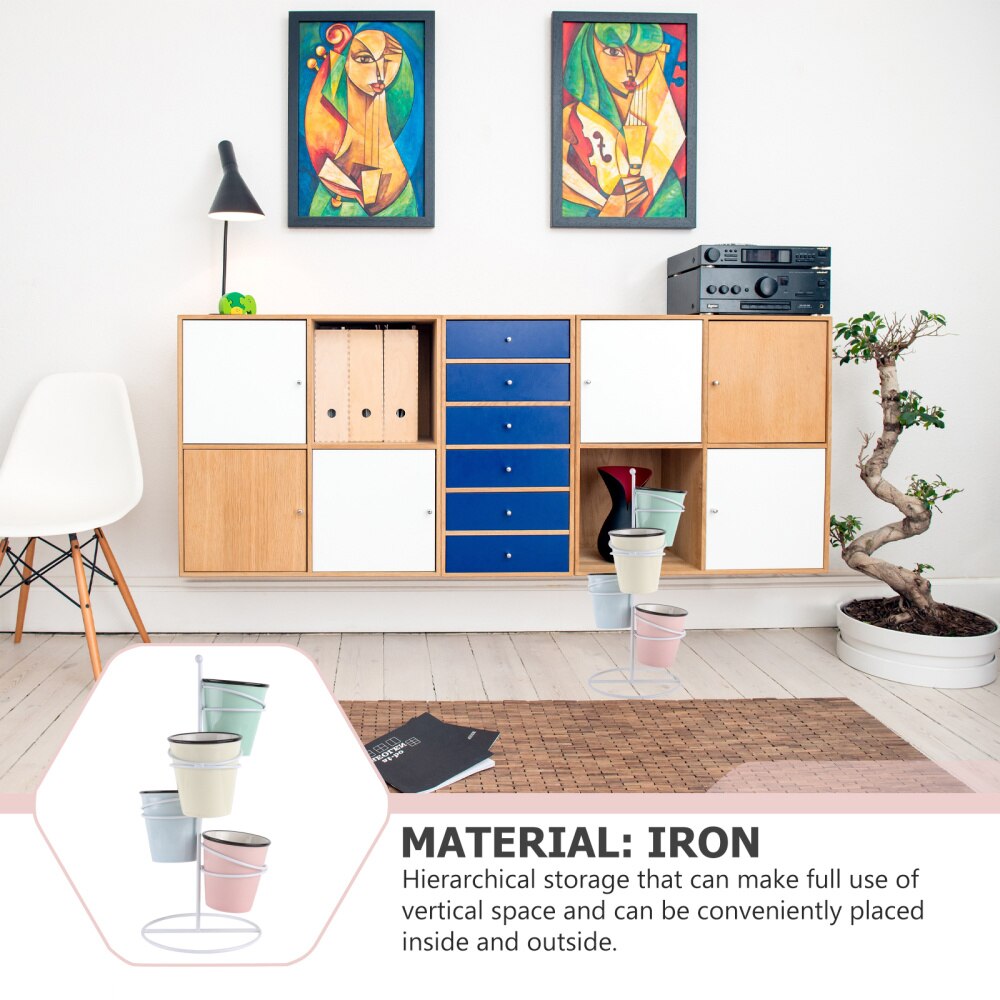 1 Set Balcony Flower Stand Indoor Storage Rack Adornment Flower Pot Holder