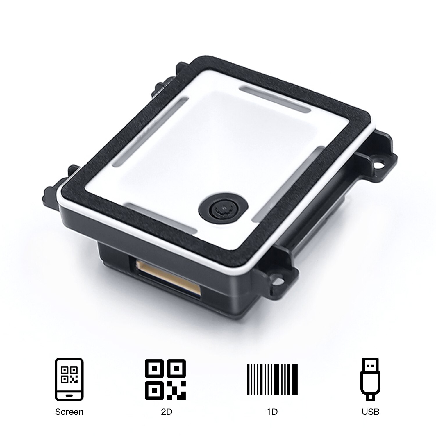 Aibecy 1d/2d/qr incorporado scanner de código de barras auto-indução módulo scanner conexão usb compatível com linux windows android mac: Default Title