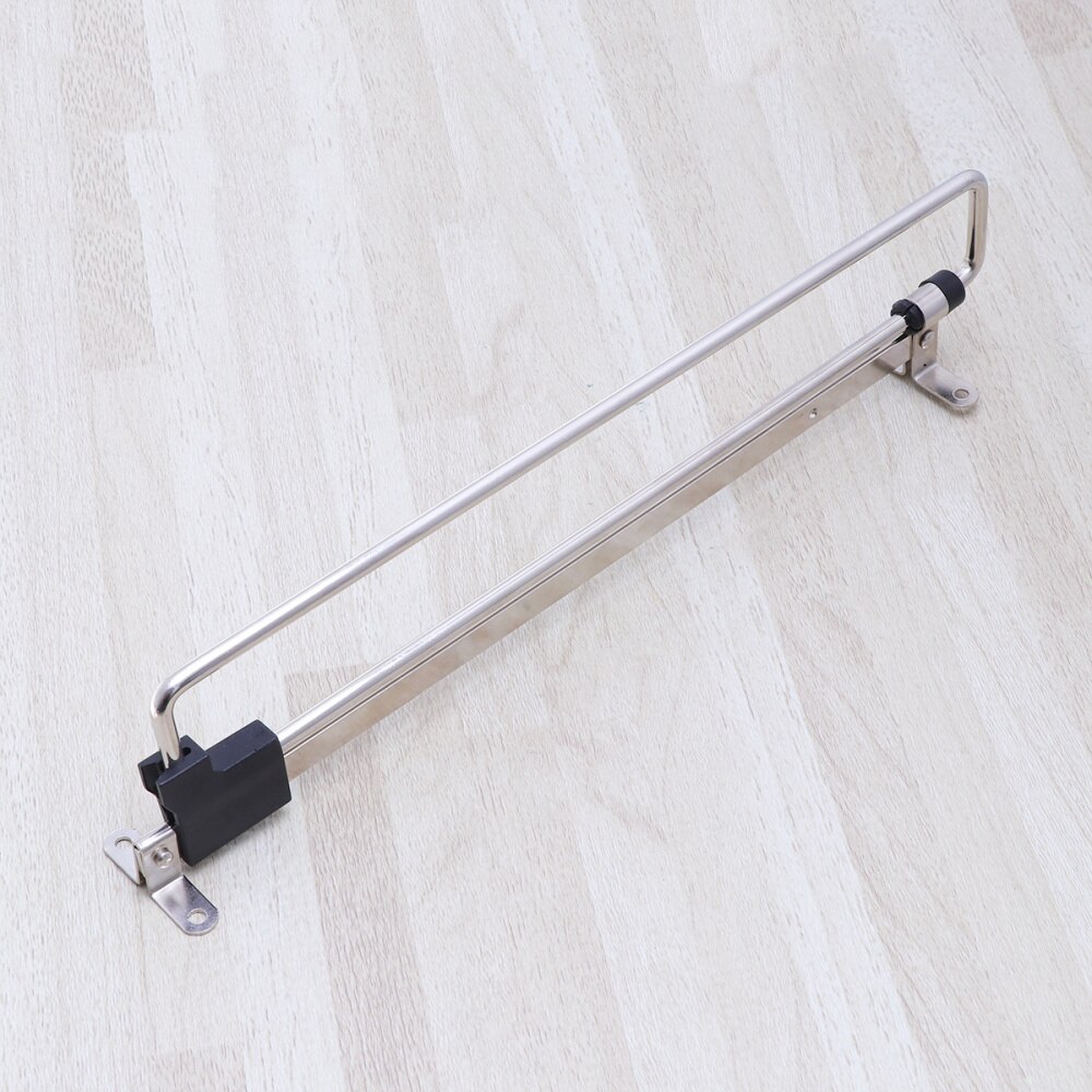 Stainless Steel Retractable Wardrobe Rail Clothes Hanger Towel Coat Racks Closet Rod (Simplified Type,Silver,250mm)