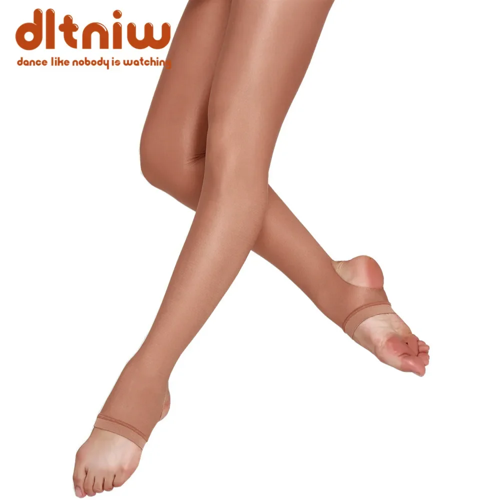 Femmes Super brillant 40D collants transparents ligne entrejambe Sexy danse discothèque charmant brillant bas étrier collants