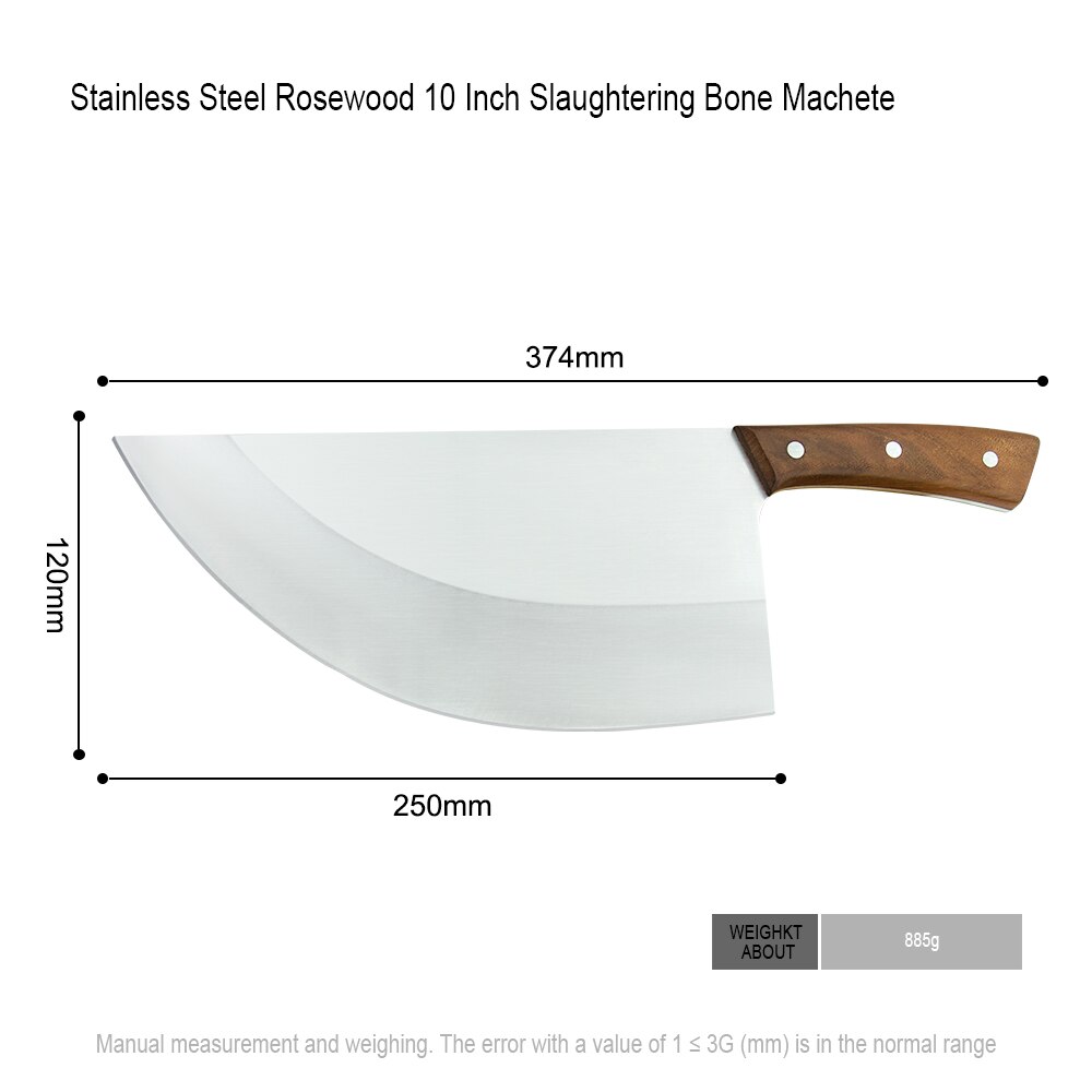 Slaughter Knife Big Bone Chinese Butcher Knife Serbian Chef Boning Knife Full Tang Forged Handmade Kitchen Knife Tool Cleaver