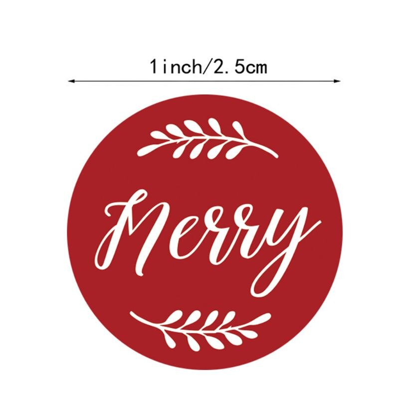 500pcs/roll 6 Designs Christmas Stickers Tree Elk Decorative for Scrapbooking M0XD