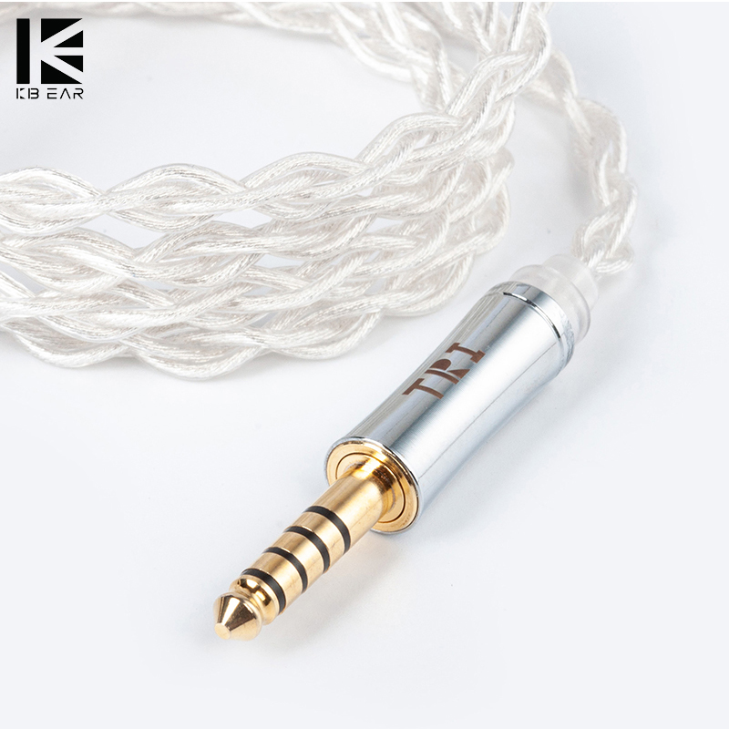 TRI Through 4 Core High purity 5N Single Crystal Copper winding cable 2pin/MMCX/QDC/TFZ with 2.5/3.5/4.4 Connector KS2