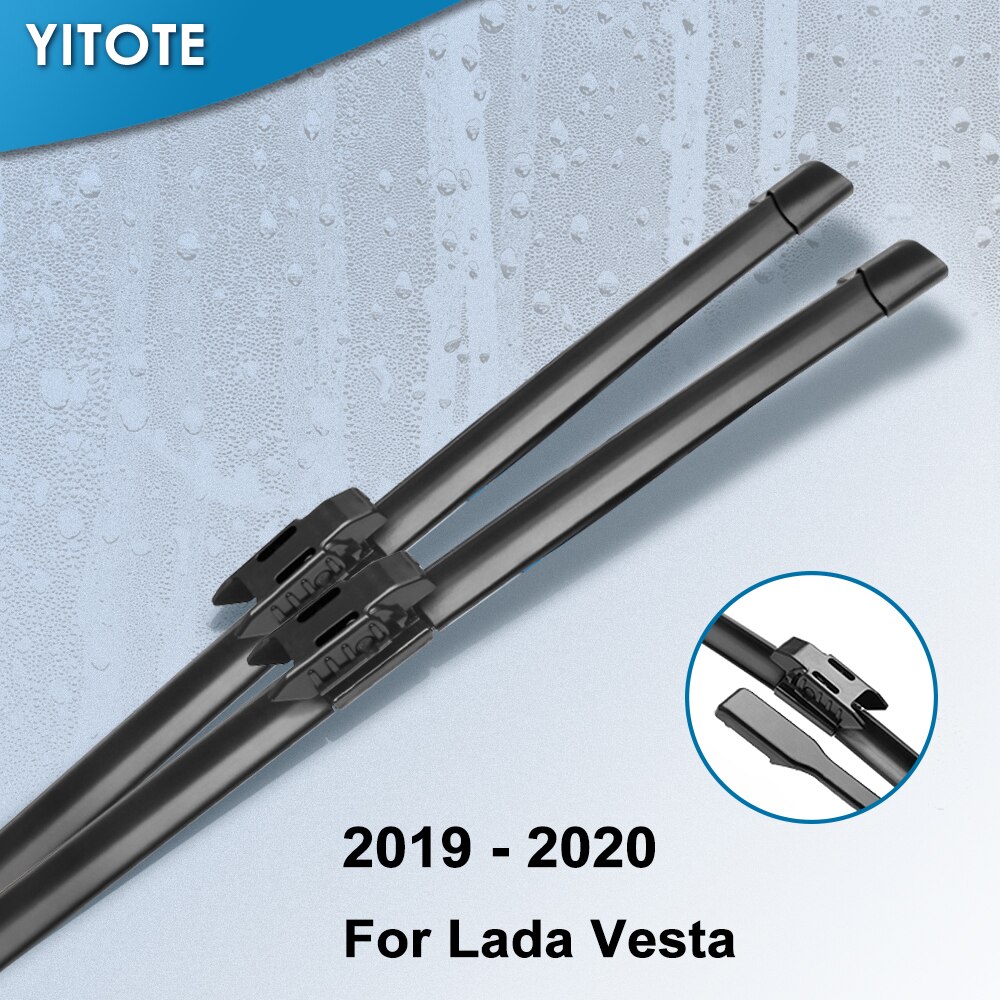 YITOTE Windscreen Hybrid Wiper Blades for Lada Vesta Fit Pinch Tap Arms