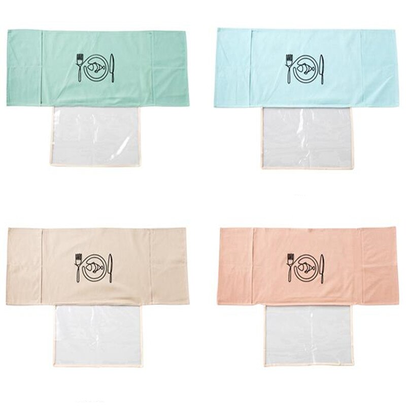 Cotton and linen microwave cover with curtain Oil Dust Waterproof Pockets Storage Bag Kitchen Accessories