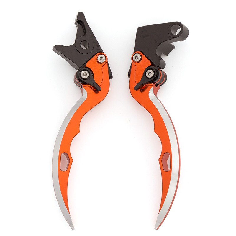FX CNC – lame de couteau de moto réglable en aluminium, leviers d&#39;embrayage de frein pour Yamaha YZF R1 YZF R6 FZ1 FAZER TRX 850 R6S VERSION américaine: Orange Black