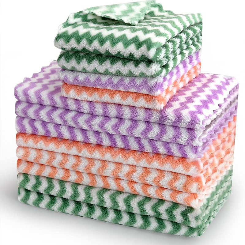 Paños de cocina de lana de doble cara, paños de limpieza súper absorbentes, estropajos, trapos para lavar platos de cocina, toalla para limpiar ventanas de vidrio