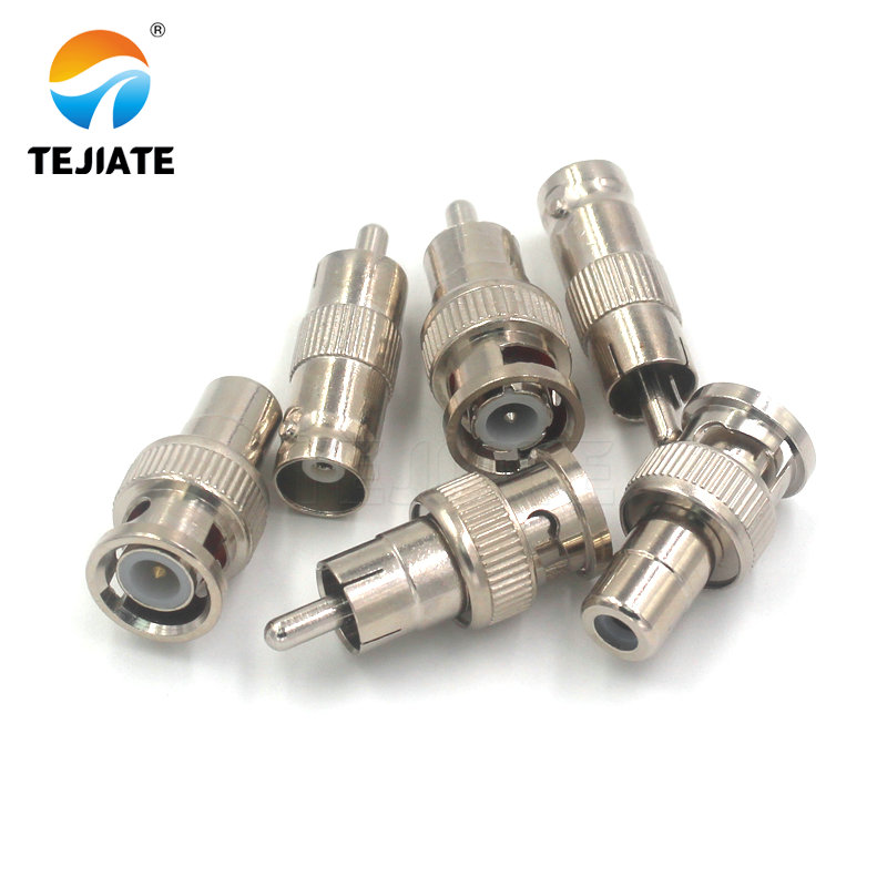 5 uds adaptador BNC a RCA BNC-RCA macho hembra conversión directa conector adaptador coaxial RF, utilizado para cámaras CCTV de sistema