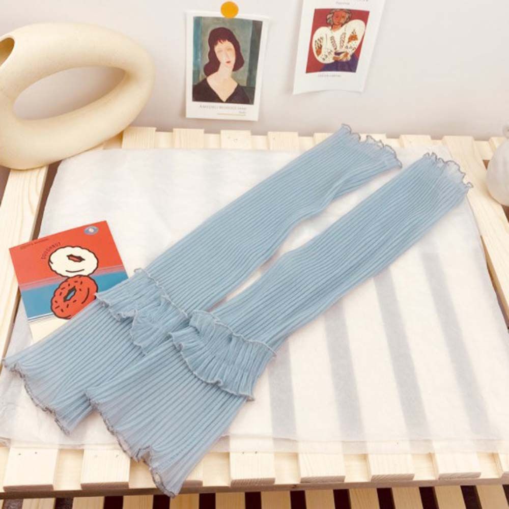 2022 Summer Long-Sleeve Sun Protection Gloves Women Mesh Lace UV Thin Breathable Cycling Driving Fingerless Arm Sleeves: grey 1