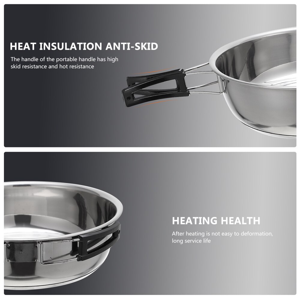 Camping Cookware Set - 6 Pieces - Stainless Steel Outdoor Cooking Utensils for Hiking & Travel