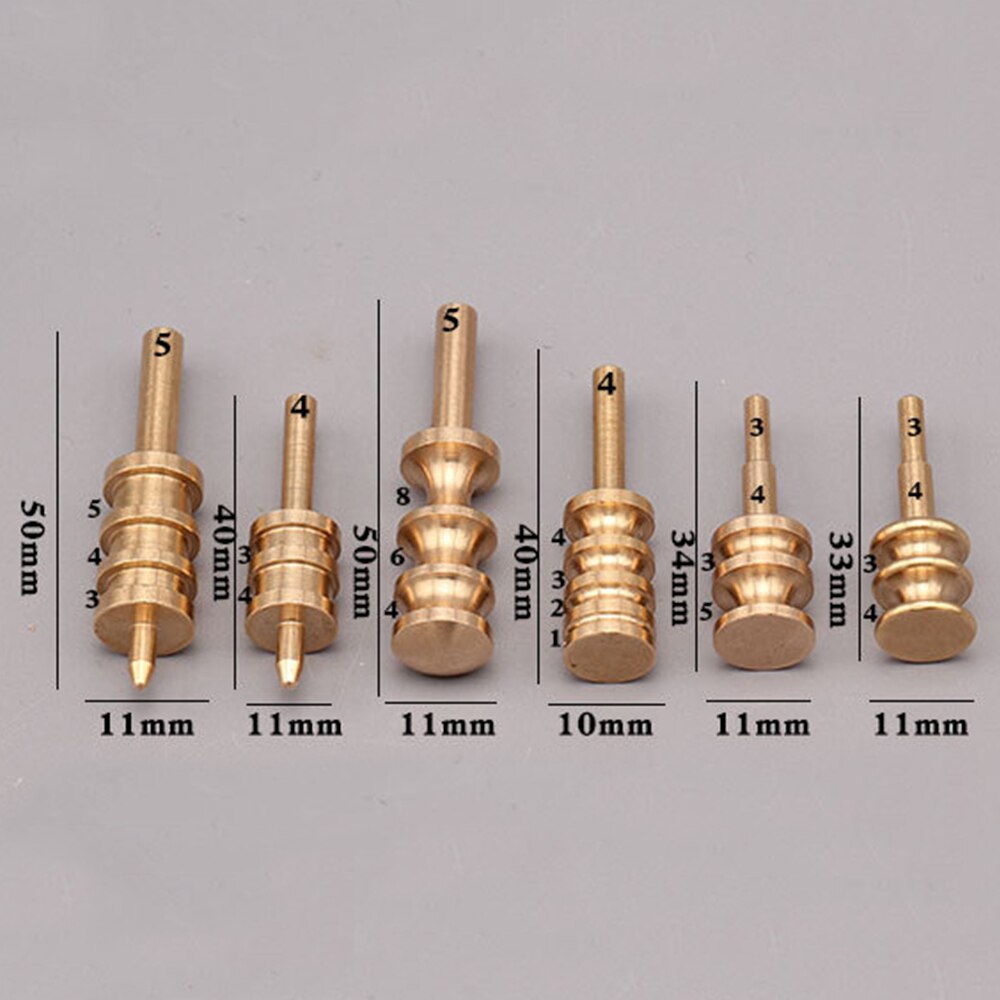 6 style Leather Crafts Pure Brass Leather Seal Edge Decorate Tool Electric Iron for DIY Leather Craft Tools 2/3 Groove