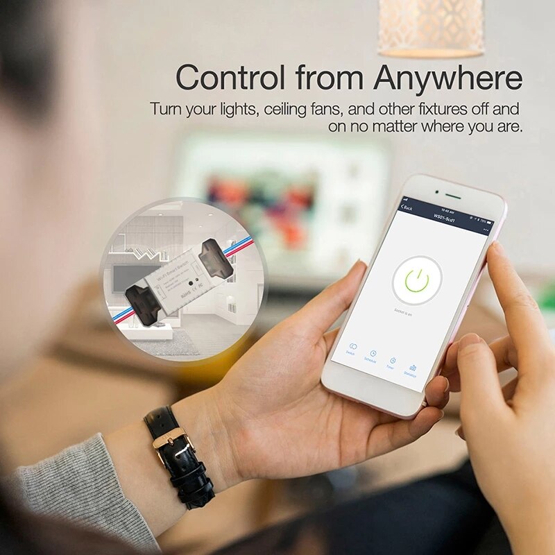 Switch-Wifi Relay Timer Controller Smart Life APP WiFi RF DIY Switch Wifi Smart Breaker Switch Wireless Controller Light RF 433M