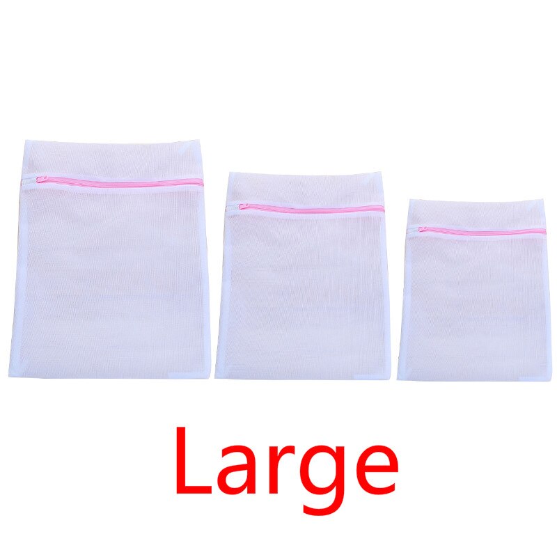 Bærbar tøjpose polyester mesh tøjpose hjem vasketaske til undertøj sokvaskemaskine pose tøj bh tasker: 50 x 60