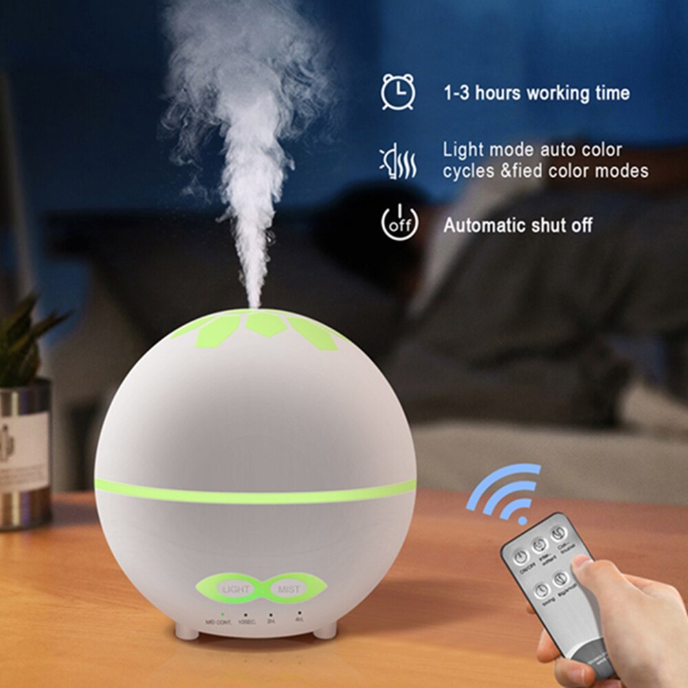 Humidificador aromático eléctrico con ultrasonido, difusor de fragancia, aromaterapia para control remoto en casa, humidificadores aromatizantes con ambiente