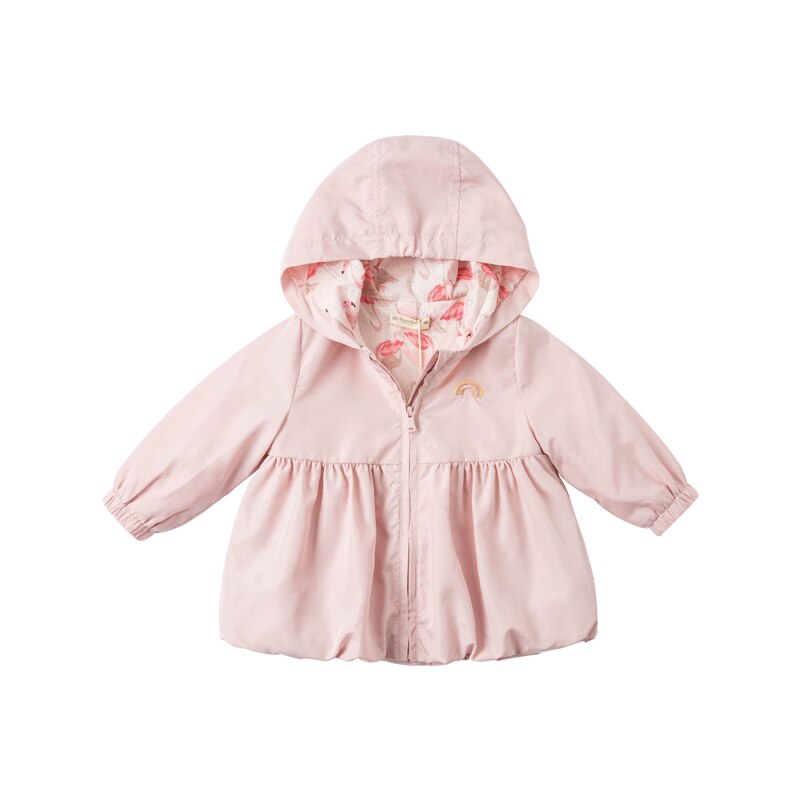 DBJ16582 Dave Bella Lente Baby Meisjes Mode Cartoon Boog Kapmantel Kinderen Tops Baby Peuter Bovenkleding: 18M (73cm)