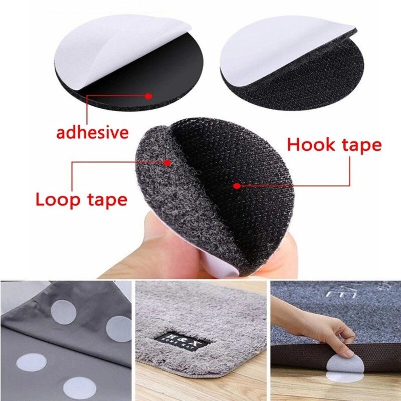 5Pair Self Adhesive Fastener Dots Household antiskid sticker Hooks and Loops Sofa carpet fastener Velcros adhesive