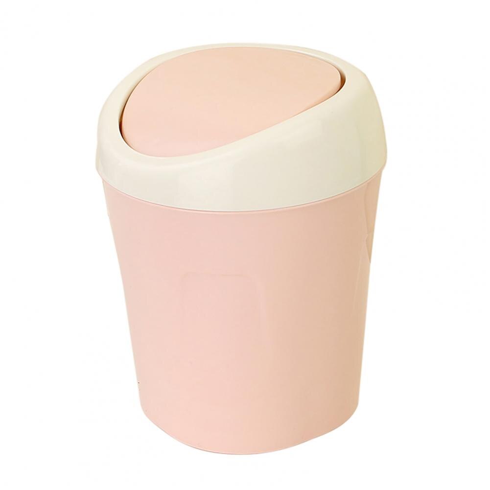 Mini Flip Lid Home Living Room Desktop Bedside Plastic Trash Can Garbage Bin Mini Waste Bins Office Kitchen Storage