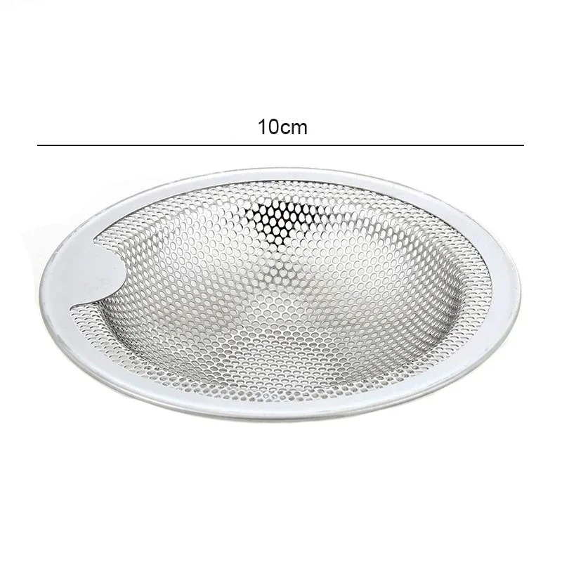 Filtro de acero inoxidable para fregadero de cocina, coladores de malla para alcantarillado, bolsas de malla desechables para filtro de fregadero, drenaje de suelo de baño, filtro de residuos de pelo: Transparente
