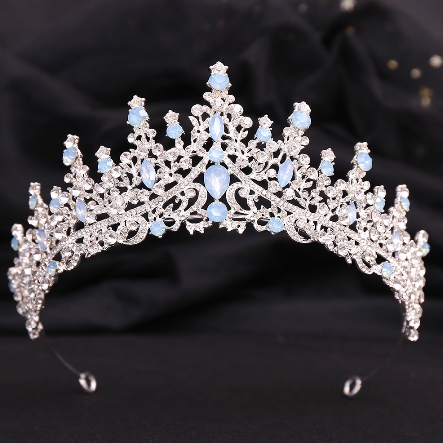 Barokke Kristallen Tiara's En Kronen Voor Vrouwen Strass Prom Diadeem Hoofdband Bruids Bruiloft Haaraccessoires Sieraden Kroon Tiara: RED