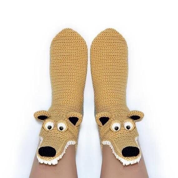 Calcetines de punto con dibujos de animales para hombre y mujer, calcetín de boca ancha, 3D, cálido y grueso, Unisex